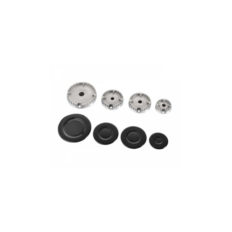 Set 4 arzatoare Sabaf 100mm, 75mm, 75mm, 55mm, REPORSHOP, Negru