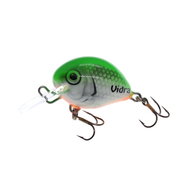 Vobler clean Wobbler Vidra Atomic Chub 2.8cm, 5gr, Sinking, SFG (Silver Fluo-Green)