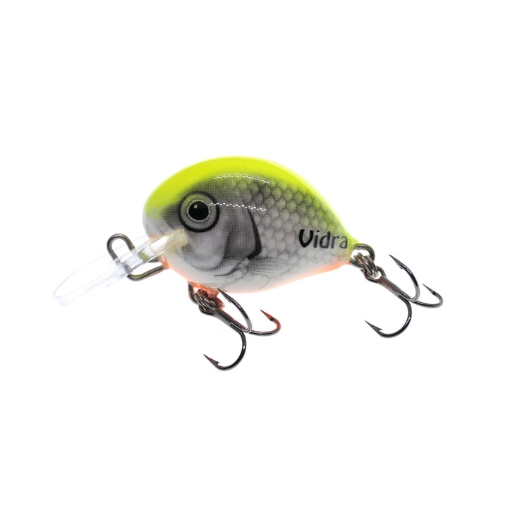 Vobler clean Wobbler Vidra Atomic Chub 2.8cm, 5gr, Sinking, SFC (Silver Fluo-Chartreuse)