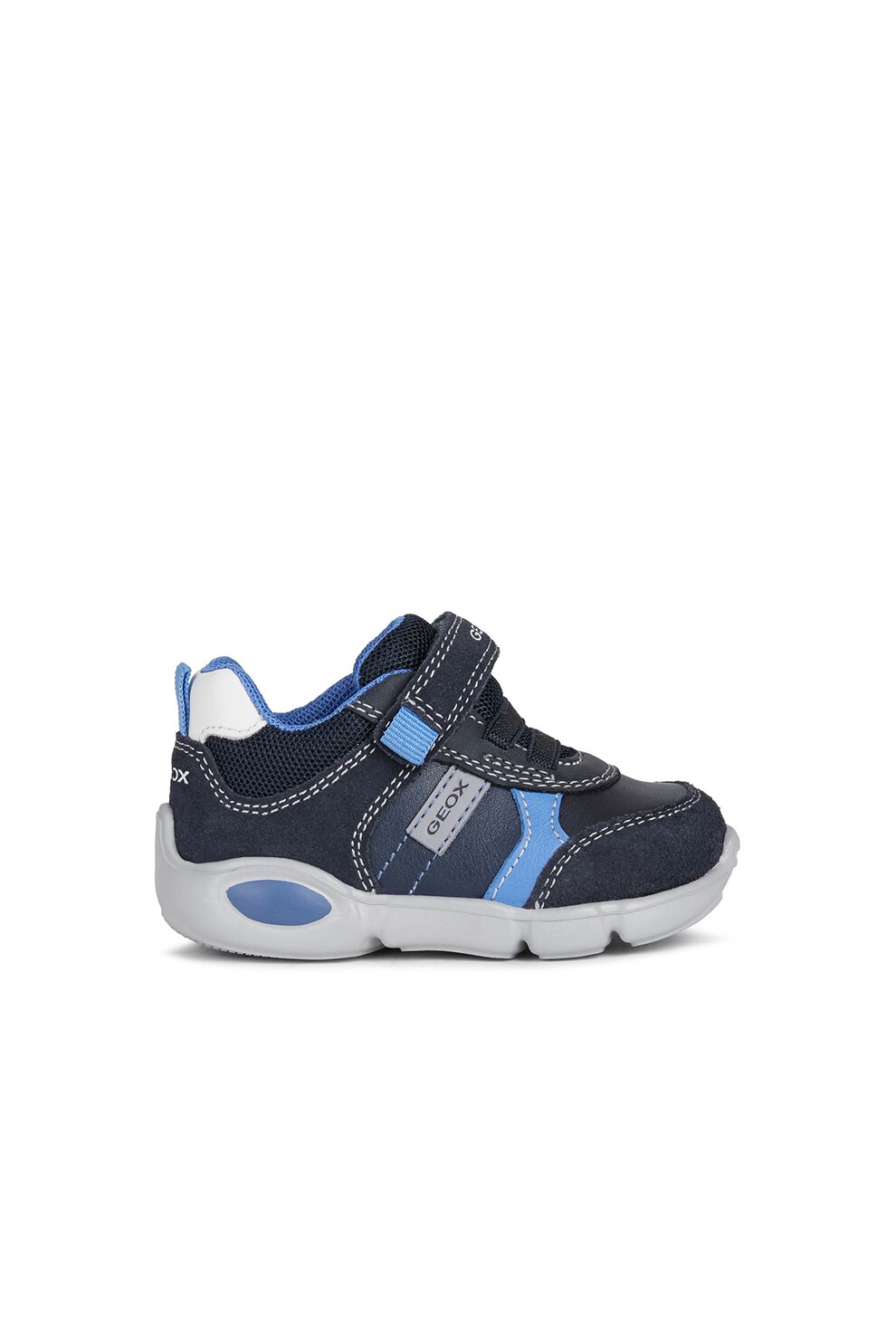 Geox, Pantofi sport cu velcro Pillow, Bleumarin/Alb