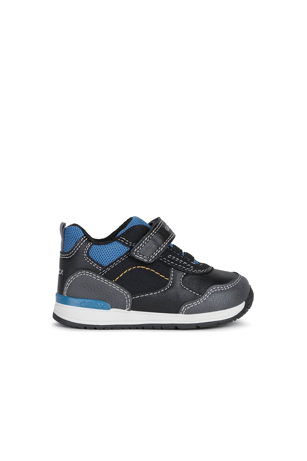 Geox, Pantofi sport cu velcro Rishon, Negru/Bleu