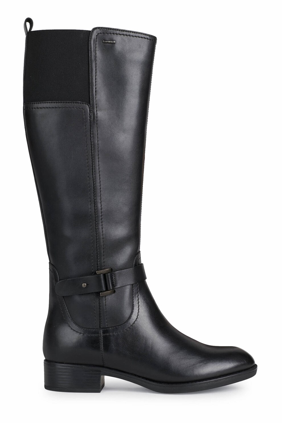 Geox, Cizme de piele cu catarama decorativa Felicity Abx, Negru