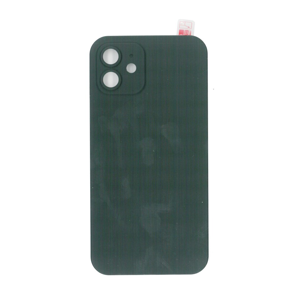 Capac spate si sticla protectie fata, negru, pentru iPhone 12 (6.1)