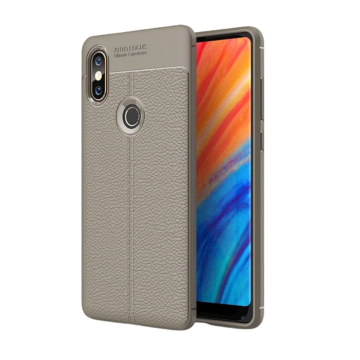 Husa Antisoc model Piele, compatibila cu Xiaomi Mi 8 SE / Gri