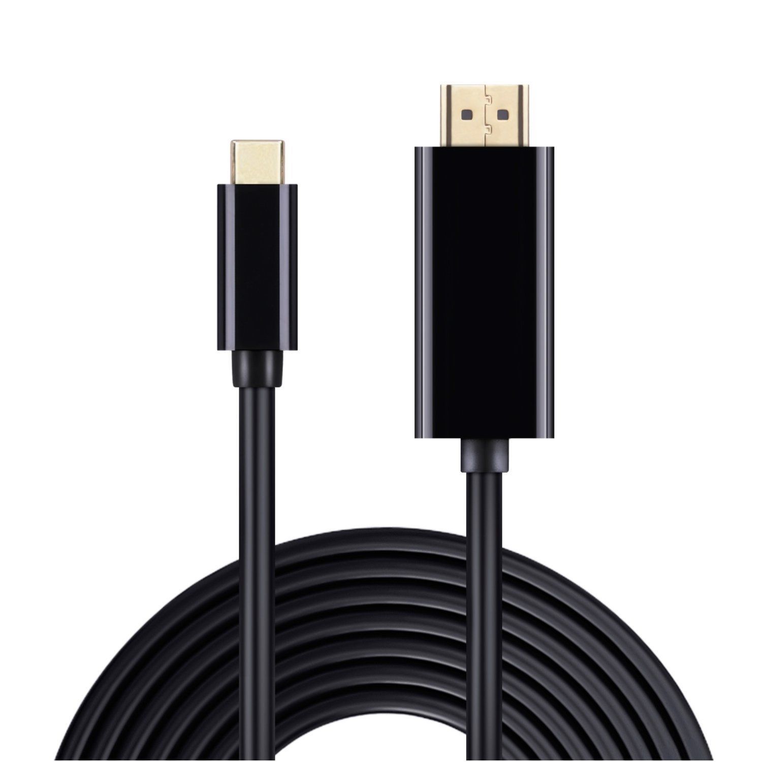 Cablu de conversie pentru laptop / telefon mobil, Type-C la HDMI, Suporta rezolutie 4K, 1.8 m, Negru