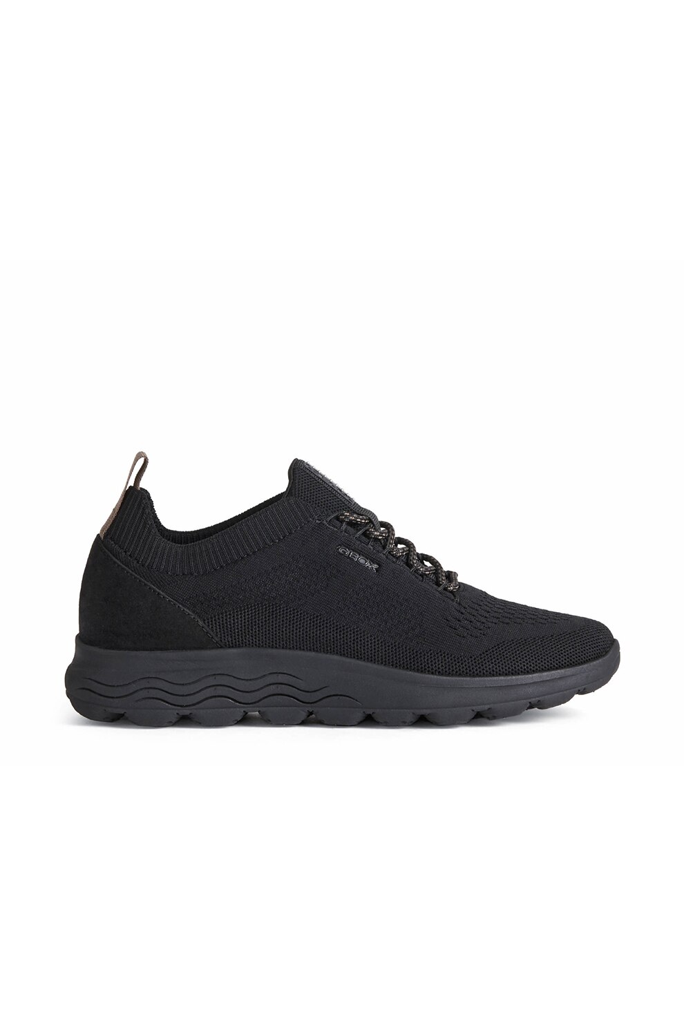 Geox, Pantofi sport cu detalii de piele intoarsa Spherica, Negru