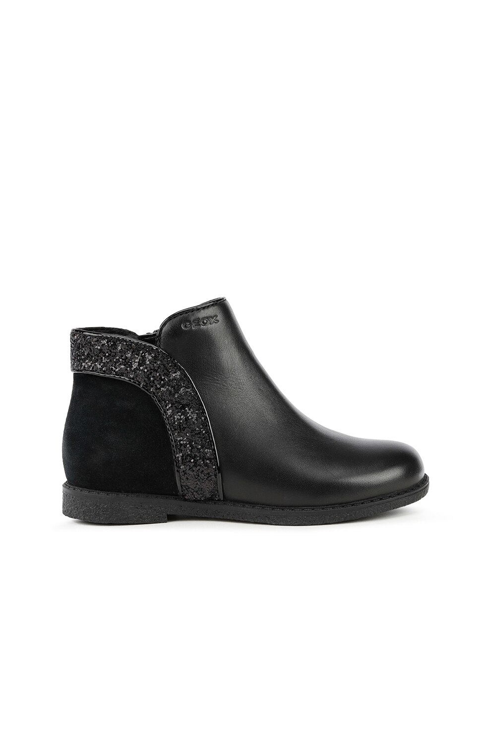 Geox, Ghete cu insertie de piele intoarsa Shawntel, Negru