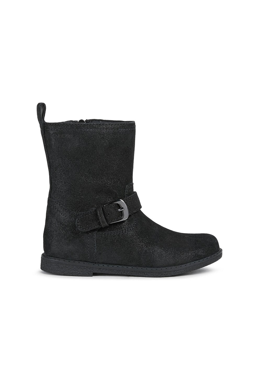 Geox, Cizme mid-calf de piele, Negru