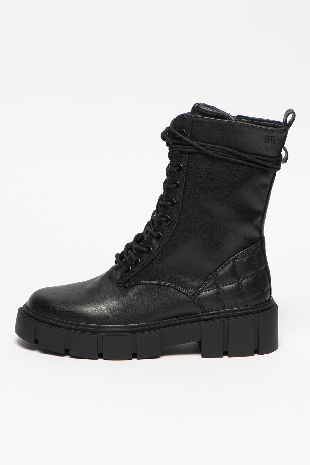 MTNG, Bocanci high-cut de piele ecologica, Negru