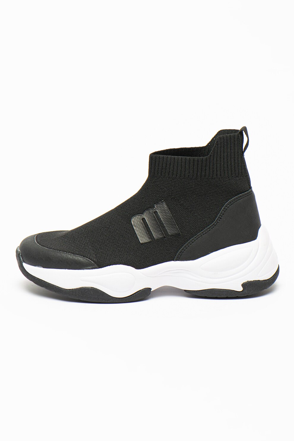 MTNG, Pantofi sport mid-cut slip-on din material textil, Negru