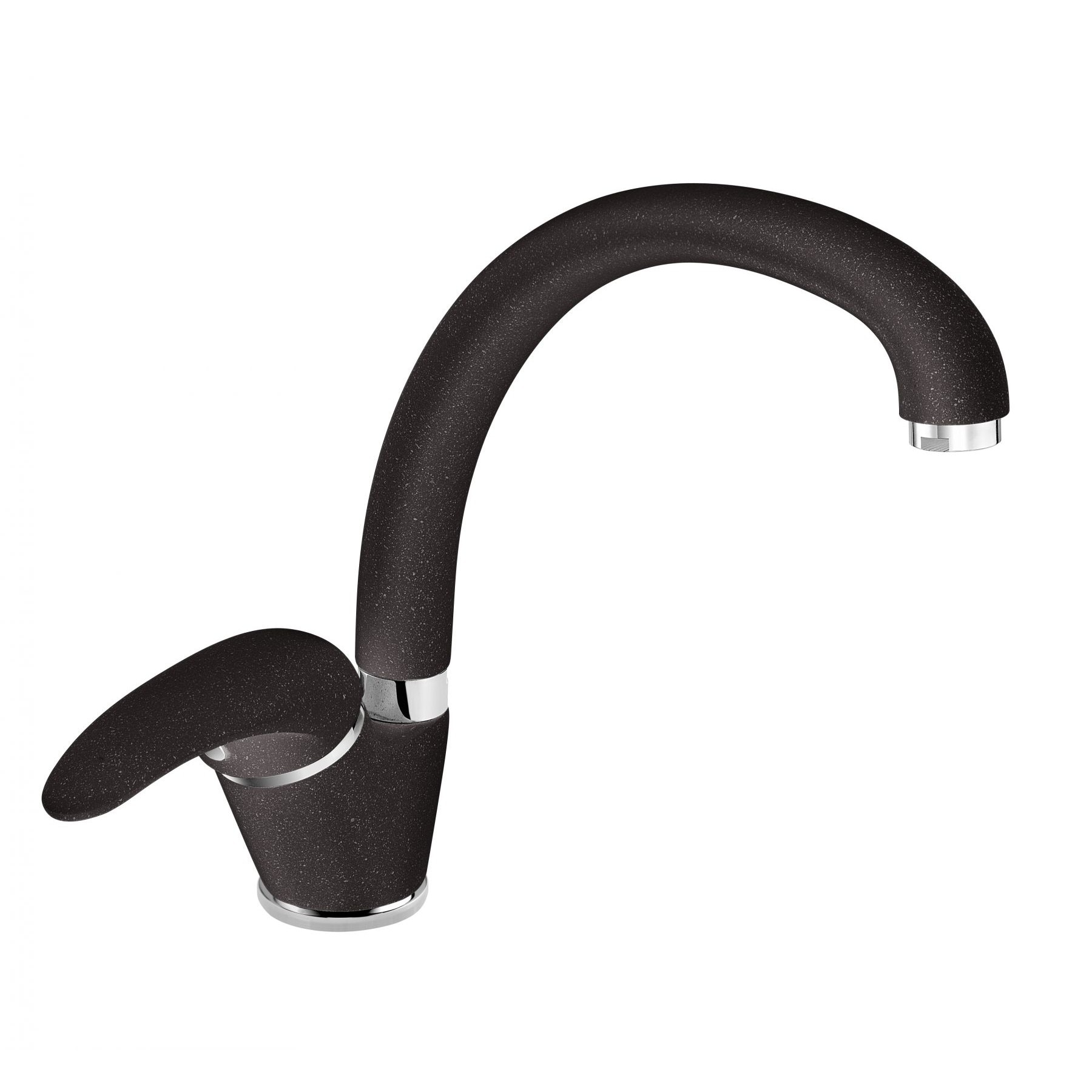 Baterie bucatarie din granit cu pipa inalta culoare negru