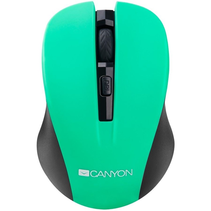 Безжична мишка Canyon CNE-CMSW1GR, USB, Зелена