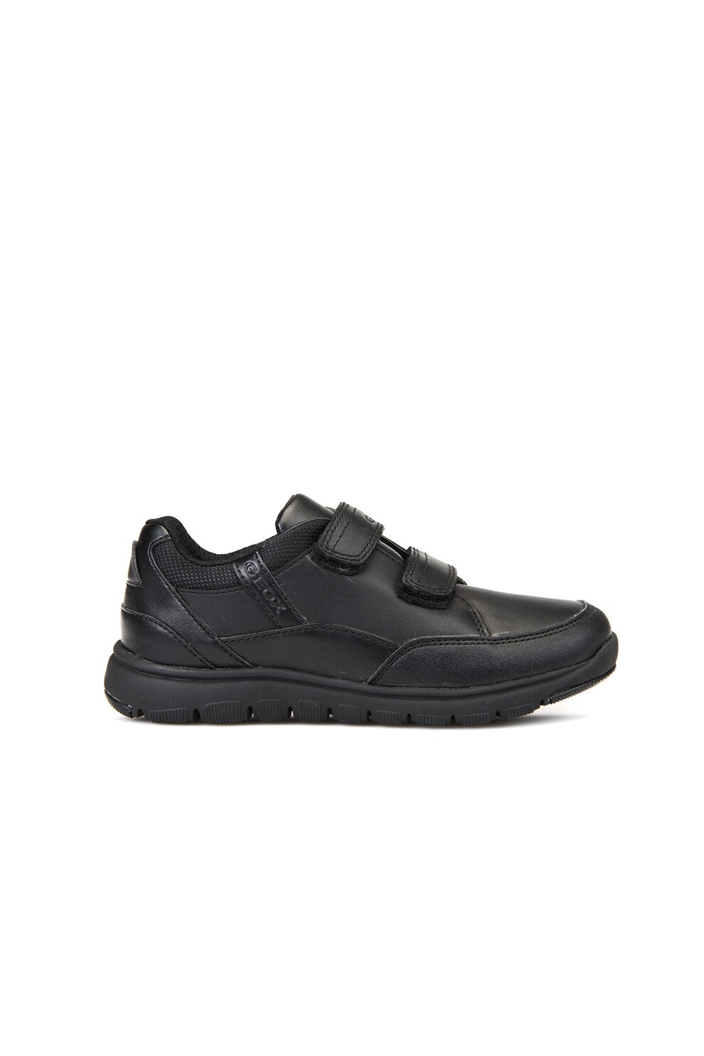 Geox, Pantofi sport cu velcro si insertii de piele Xunday, Negru