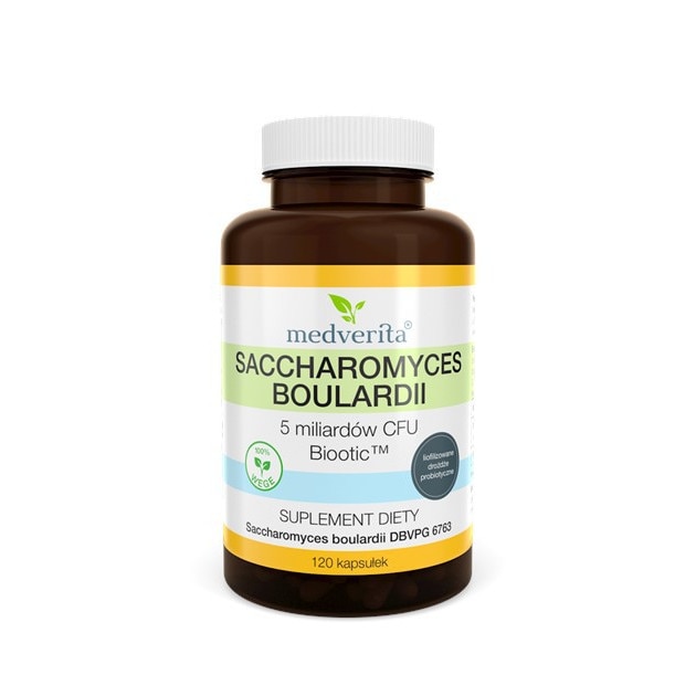 Supliment alimentar Medverita, Saccharomyces boulardii Biootic, 120 capsule