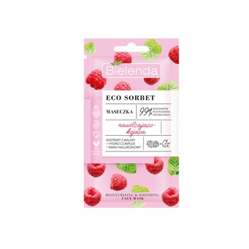 Masca de Fata Hidratanta si Calmanta cu Extract de Zmeura Bielenda Eco Sorbet 8 Grame Masca de Fata Hidratanta si Calmanta cu Extract de Zmeura Bielenda Eco Sorbet 8 Grame