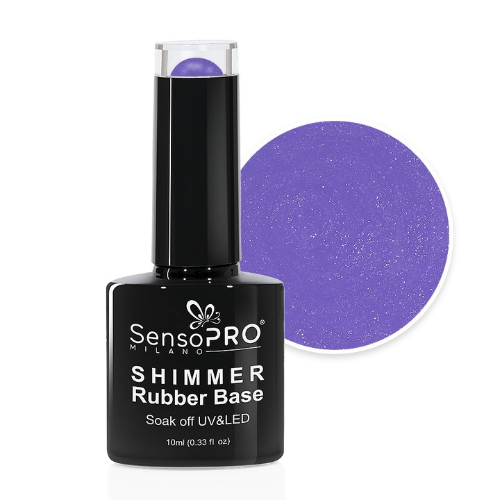 База Oja Shimmer Rubber Base SensoPRO Milano - #08 Lavender Shimmer White, 10 ml
