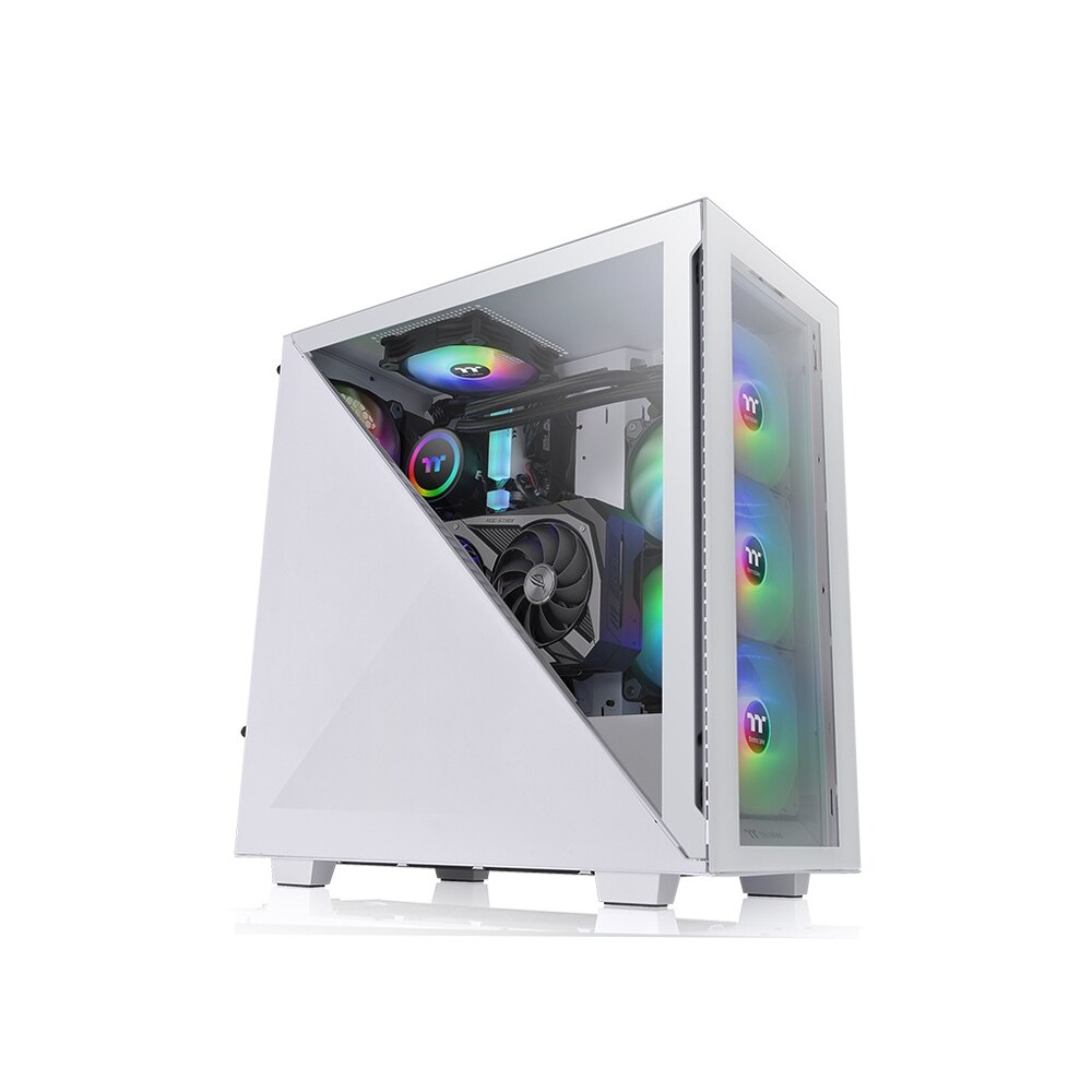 Carcasa THERMALTAKE Dvider 300 TG ARGB, Mid Tower, Alb