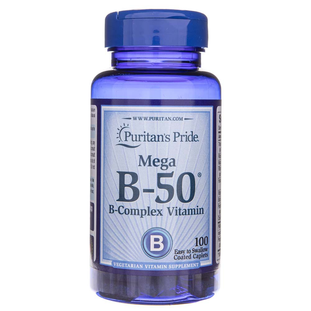 Supliment alimentar Puritan's Pride, Vitamin B-50, 100 comprimate