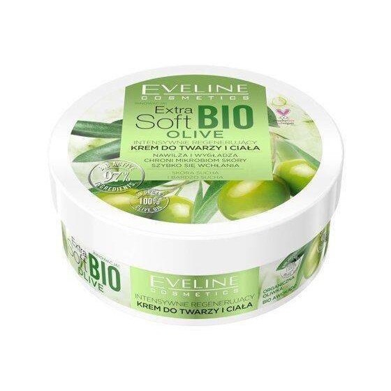 Crema pentru fata si corp, Eveline Cosmetics, Extra Soft, Bio Olive, 175 ml