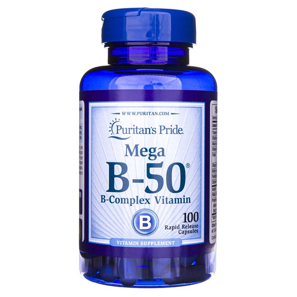 Supliment alimentar Puritan's Pride, Complex Vitamine B-50, 100 capsule