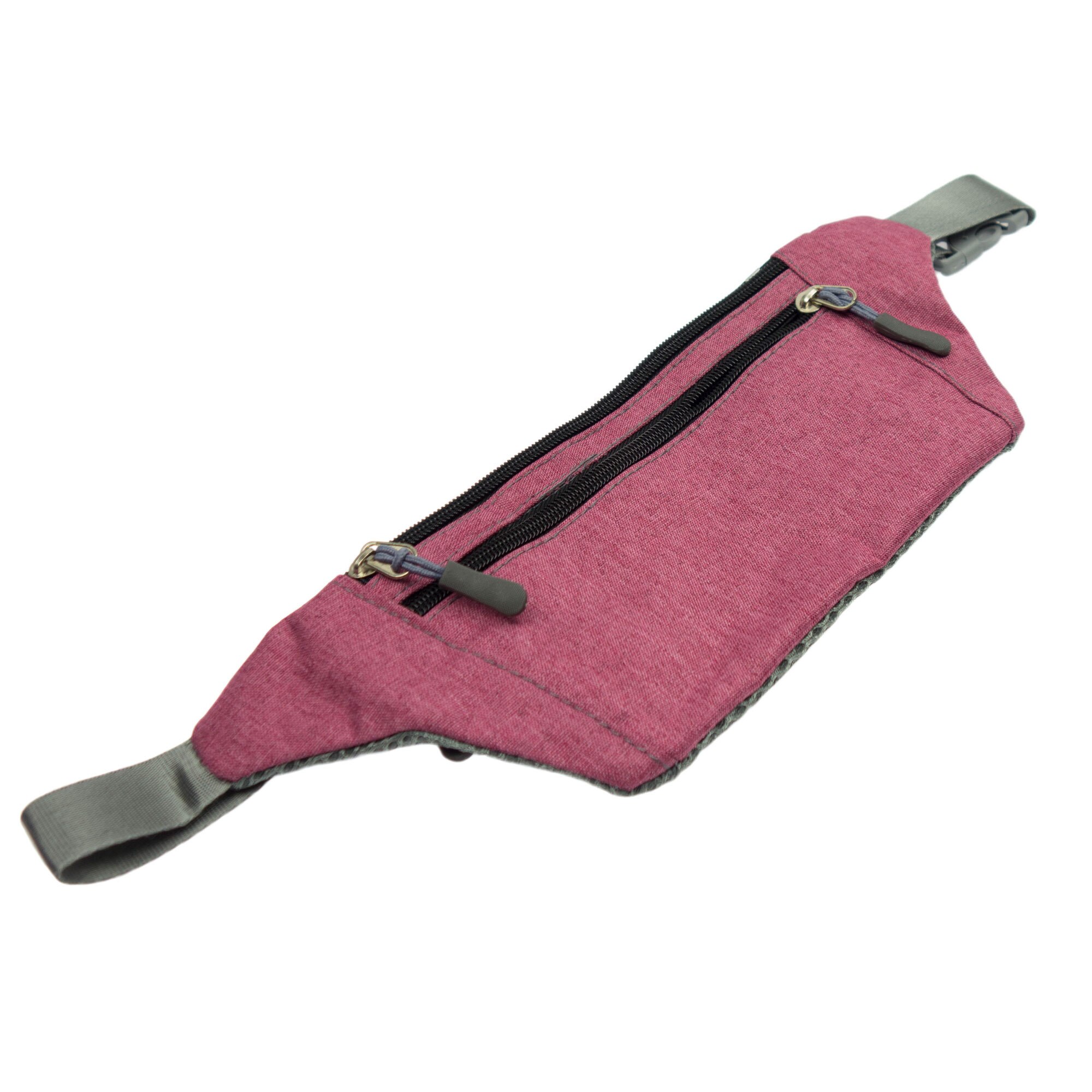 Borseta sport, unisex, Buticcochet, din material textil, Roz cenusiu - BRS342