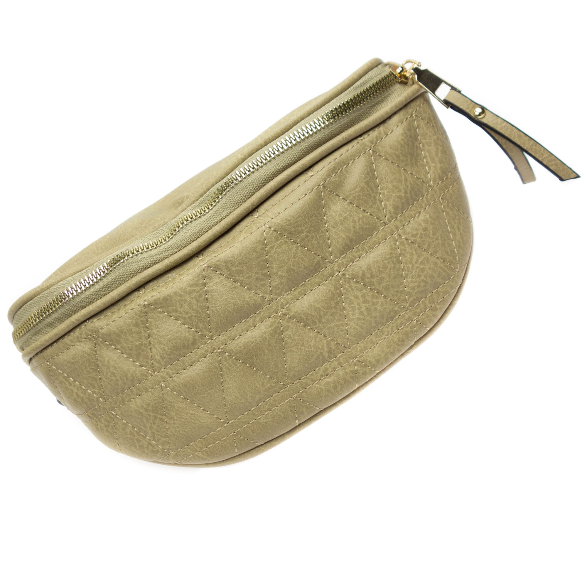 Borseta brau, Dama, Buticcochet, din piele ecologica, Bej, cu 3 compartimente - BRS358