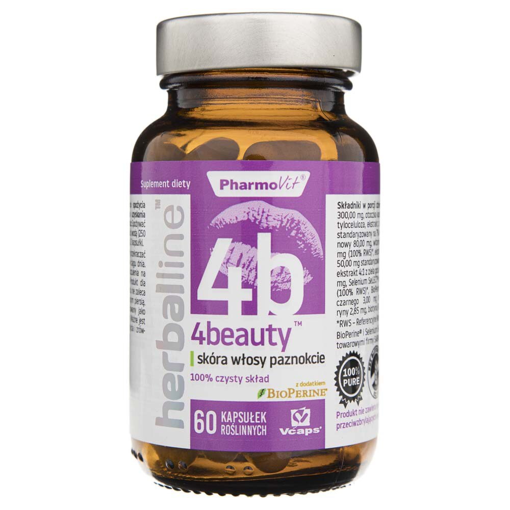 Supliment alimentar Pharmovit, 4beauty pentru piele, par si unghii - 60 capsule