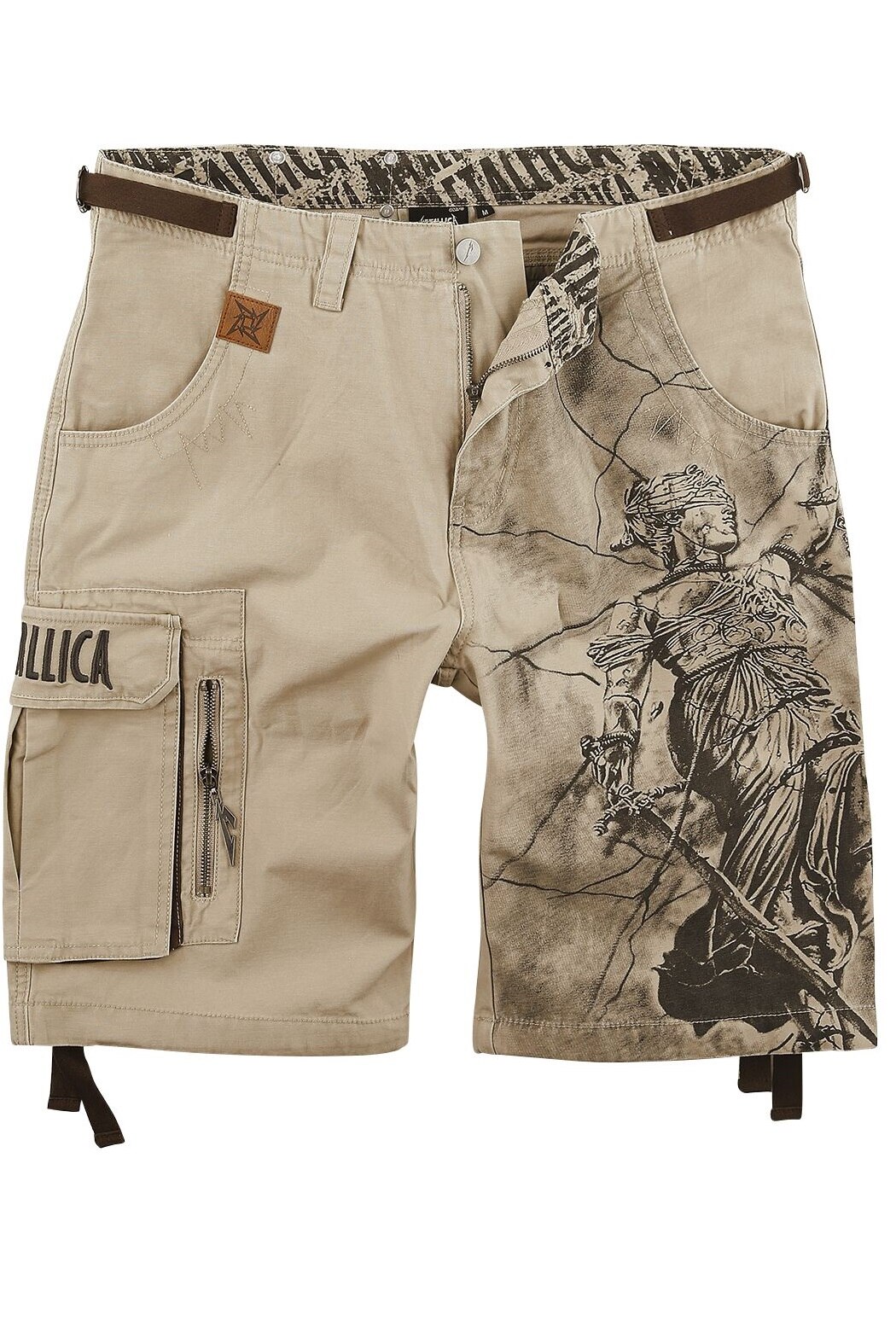 Pantaloni Scurti, Metallica, Maro nisip, Maro nisip