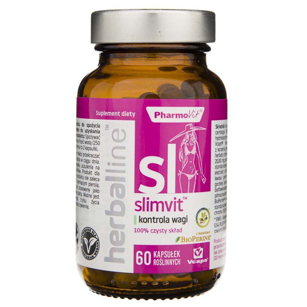 Supliment alimentar Pharmovit Slimvit pentru controlul greutatii, 60 capsule