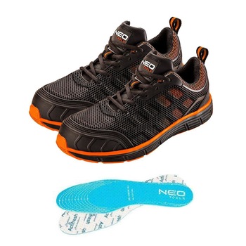 Pantofi de lucru, S1, SRC, protectie metalica, talpici/branturi, marimea 41, NEO Pantofi de lucru, S1, SRC, protectie metalica, talpici/branturi, marimea 41, NEO