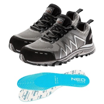Pantofi de lucru fara elemente metalice, O1, SRA, talpici/branturi, marimea 40, NEO Pantofi de lucru fara elemente metalice, O1, SRA, talpici/branturi, marimea 40, NEO