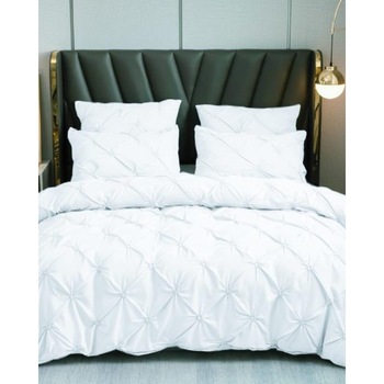 Set Lenjerie de Pat din Finet Superior, 6 Piese, Pat 2 Persoane, Alb Set Lenjerie de Pat din Finet Superior, 6 Piese, Pat 2 Persoane, Alb