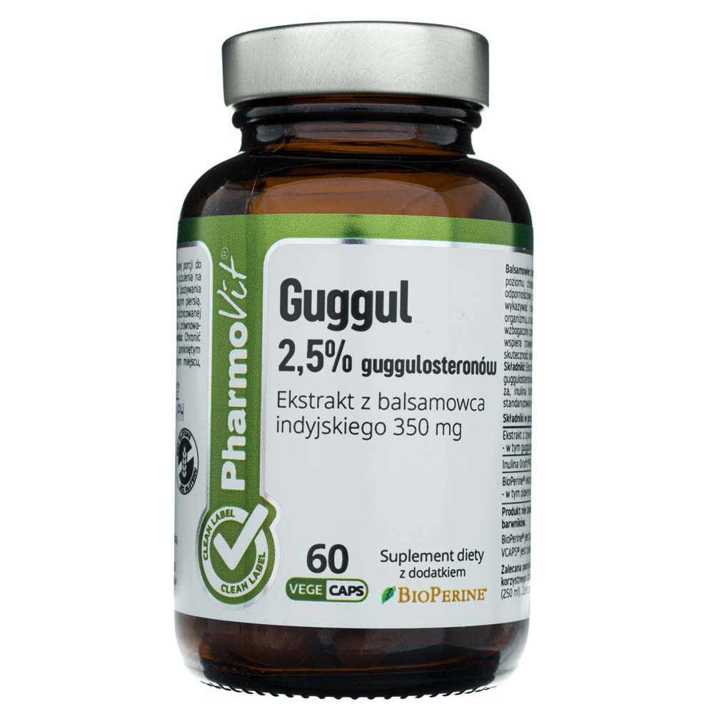 Supliment alimentar Pharmovit, Guggul, 2.5% Guggulosteron, 60 capsule