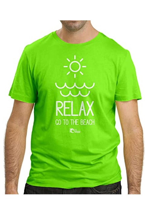 Férfi póló Cressi, Relax Go to The Beach, Zöld