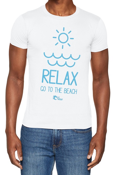 Férfi póló Cressi, Relax Go to The Beach, Fehér