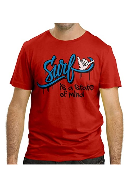Cressi férfi póló, Surf is a State of Mind,, Piros