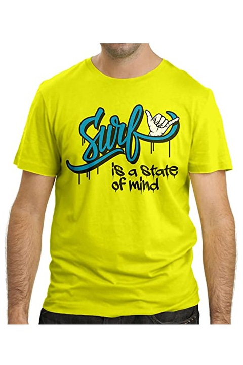 Cressi férfi póló, Surf is a State of Mind,, Sárga