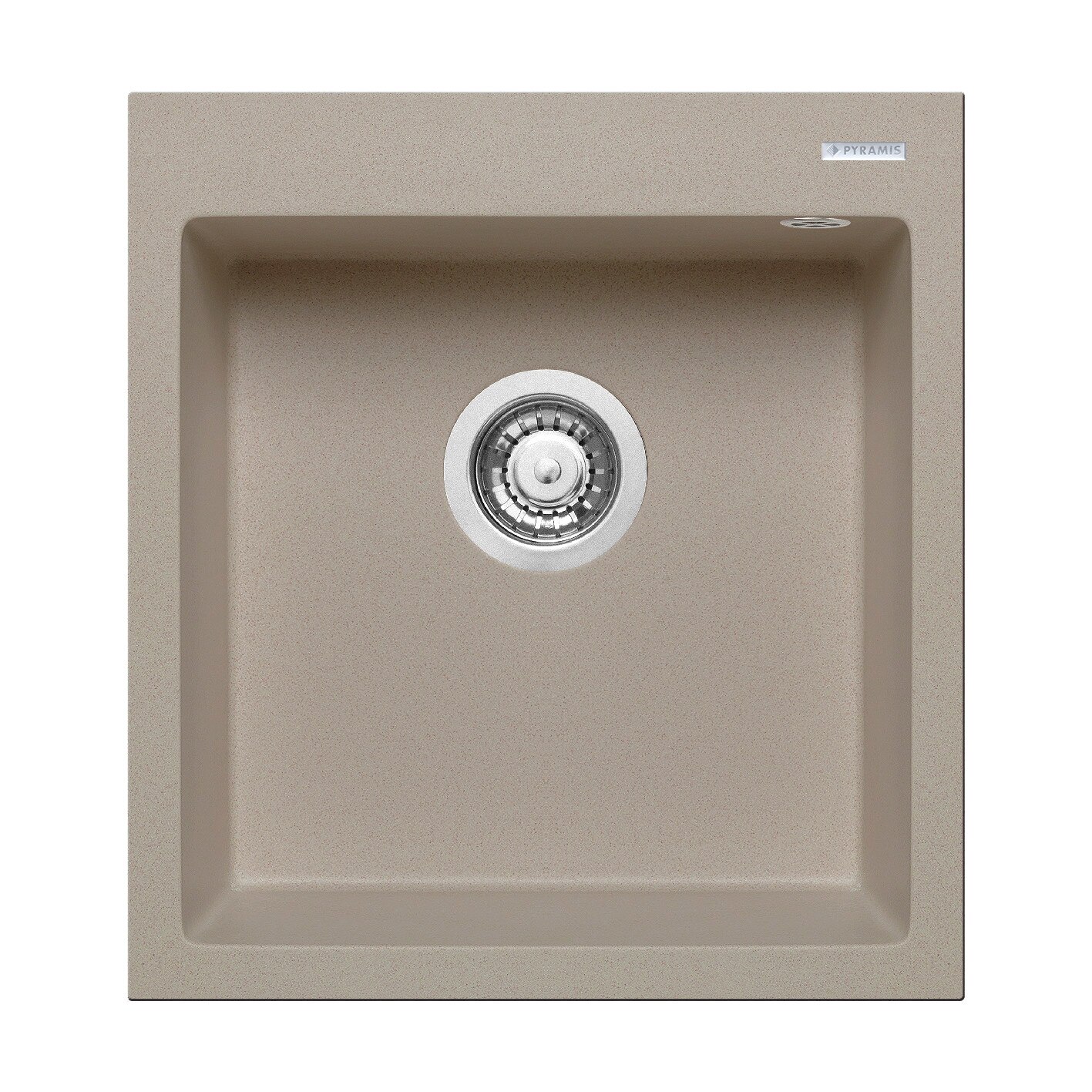 Chiuveta granit Pyramis ISTROS 1B 46x50cm adancime 20cm montare pe blat Pyragranite sand beige