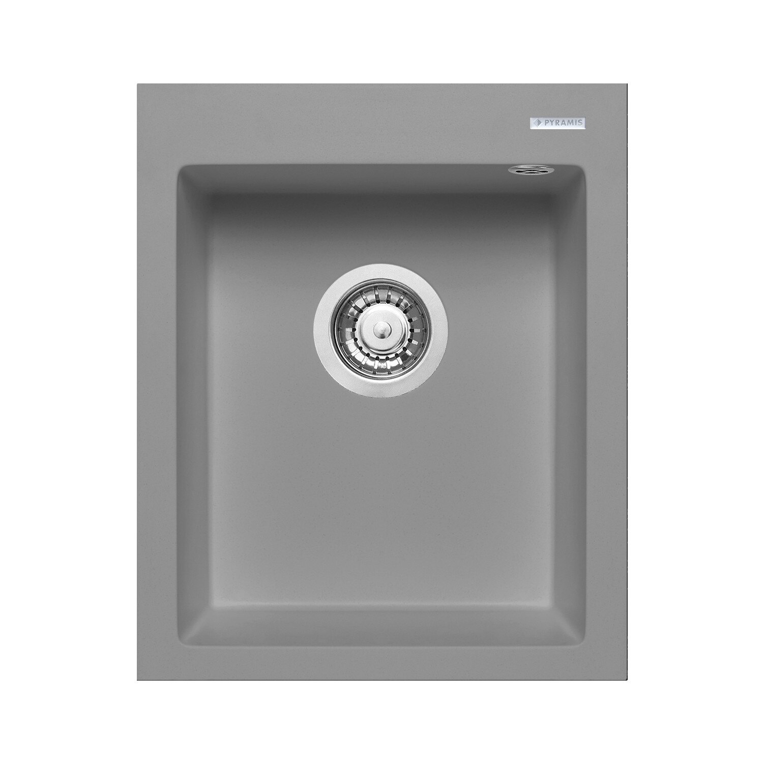 Chiuveta granit Pyramis ISTROS 1B 41x50cm adancime 20cm montare pe blat Pyragranite industrial grey