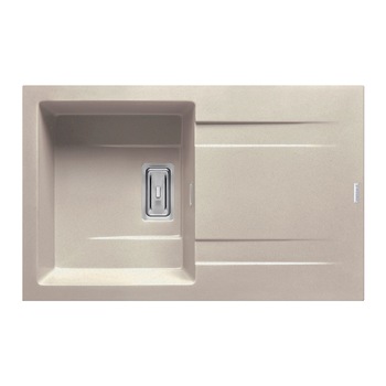 Chiuveta granit Pyramis KARTESIO 1B1D 79x50cm adancime 20cm valva dreptunghiulara reversibila Pyragranite sand beige Chiuveta granit Pyramis KARTESIO 1B1D 79x50cm adancime 20cm valva dreptunghiulara reversibila Pyragranite sand beige