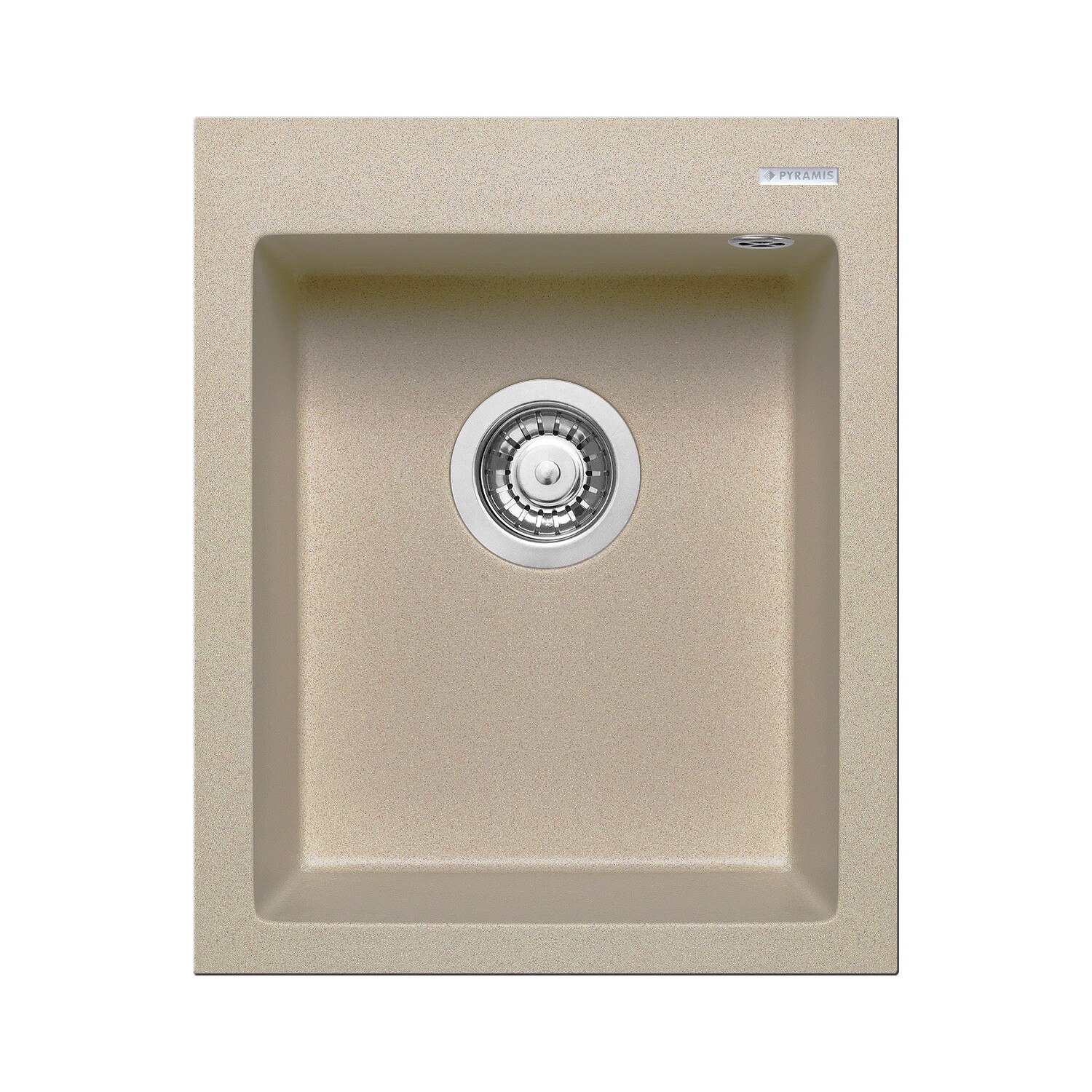 Chiuveta granit Pyramis ISTROS 1B 41x50cm adancime 20cm montare pe blat Pyragranite ivory