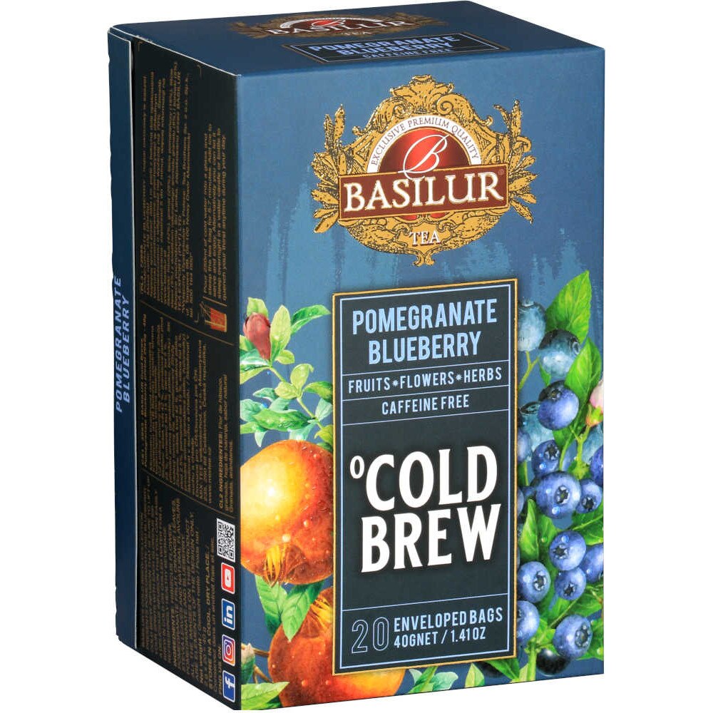 Ceai Amestec Basilur Cold Brew Pomegranate Blueberry, 40gr