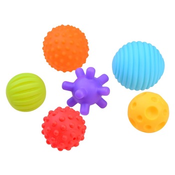 Set 6 Mingi Senzoriale pentru Bebelusi, Texturi si Forme Variate, Culori Vibrante, Sigure pentru a fi Rontaite, Fara BPA, Material Non-Toxic, 0 luni +, Multicolor Set 6 Mingi Senzoriale pentru Bebelusi, Texturi si Forme Variate, Culori Vibrante, Sigure pentru a fi Rontaite, Fara BPA, Material Non-Toxic, 0 luni +, Multicolor