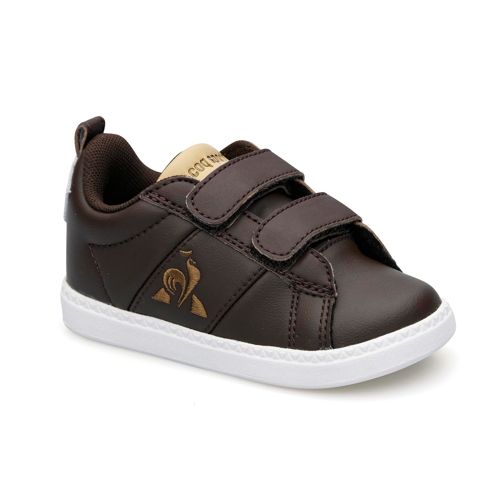Pantofi sport Le Coq Sportif COURTCLASSIC, Piele naturala, Maro