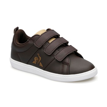 Pantofi sport Le Coq Sportif COURTCLASSIC, Piele naturala, Maro, 31 EU Pantofi sport Le Coq Sportif COURTCLASSIC, Piele naturala, Maro, 31 EU