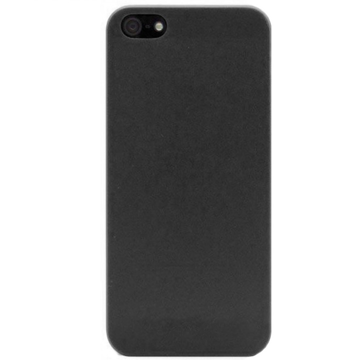 Кейс 0.3mm Apple iPhone 5 5s SE, SILKASE, тънък, черен цвят, матова пластмаса