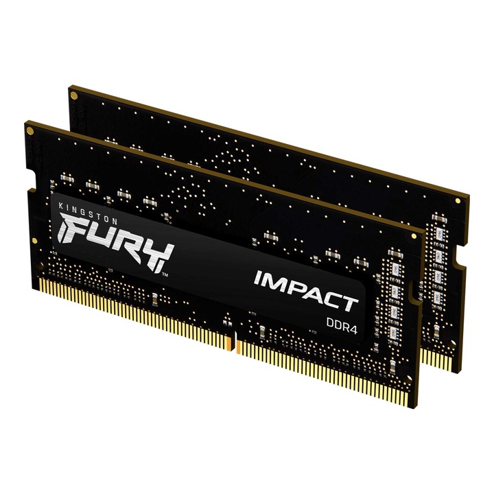 Лаптоп с памет Kingston FURY Impact, 32GB DDR4, 3200MHz CL20, двуканален комплект