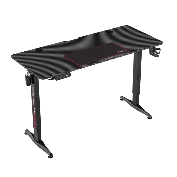 Геймърско бюро Arka Line Z21 Electric Professional 140x66 см, карбон, за 2 монитора