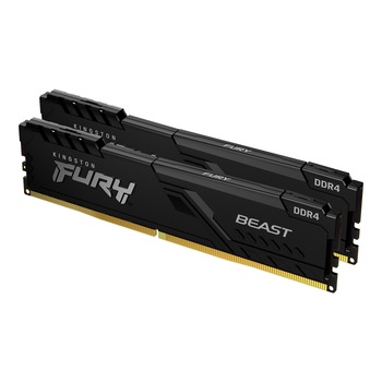 Memorie Kingston FURY Beast, 16GB DDR4, 3000MHz CL15, Dual Channel Kit Memorie Kingston FURY Beast, 16GB DDR4, 3000MHz CL15, Dual Channel Kit