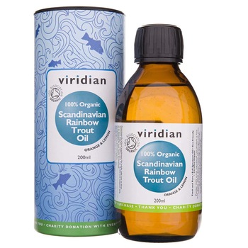 Supliment alimentar Viridian, Ulei de pastrav curcubeu scandinav, 200 ml Supliment alimentar Viridian, Ulei de pastrav curcubeu scandinav, 200 ml